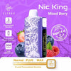 Elfbar Nic King Mixed Berry Disposable Vape, 30000 puffs, 3-level nicotine personalization. Ideal for vape enthusiasts.
