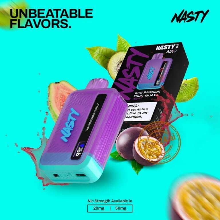 Buy Nasty Bar 8500 Disposable Vape - Fast Dubai Delivery Flavors-: Aloe Grape