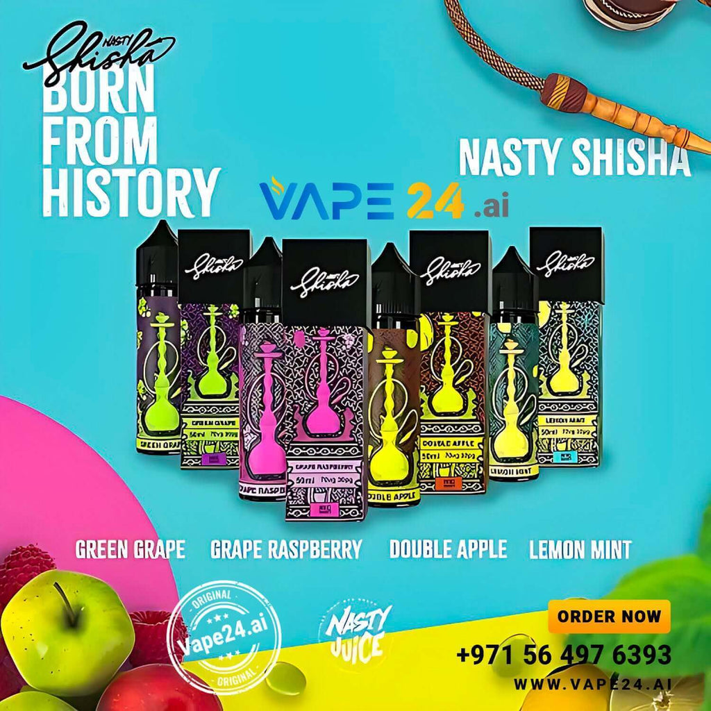 Buy Nasty Shisha 30ml SALTNIC Juice Online in DubaiCHOOSE FLAVOR-: Double Apple