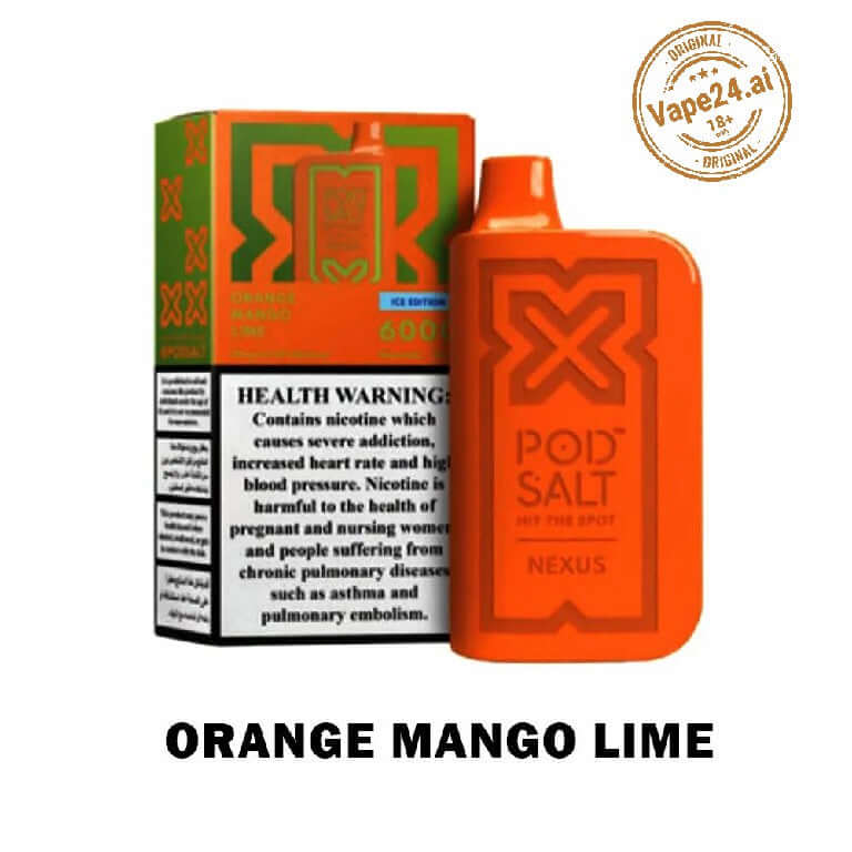 Pod Salt Nexus 6000 Puffs 20mg Disposable Vape - Dubai UAE Flavors ::: Orange Mango Lime