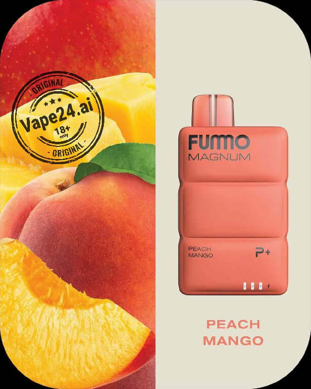 Buy Fummo Magnum 8000 Puffs Disposable Vape in Dubai Flavors: Peach Mango