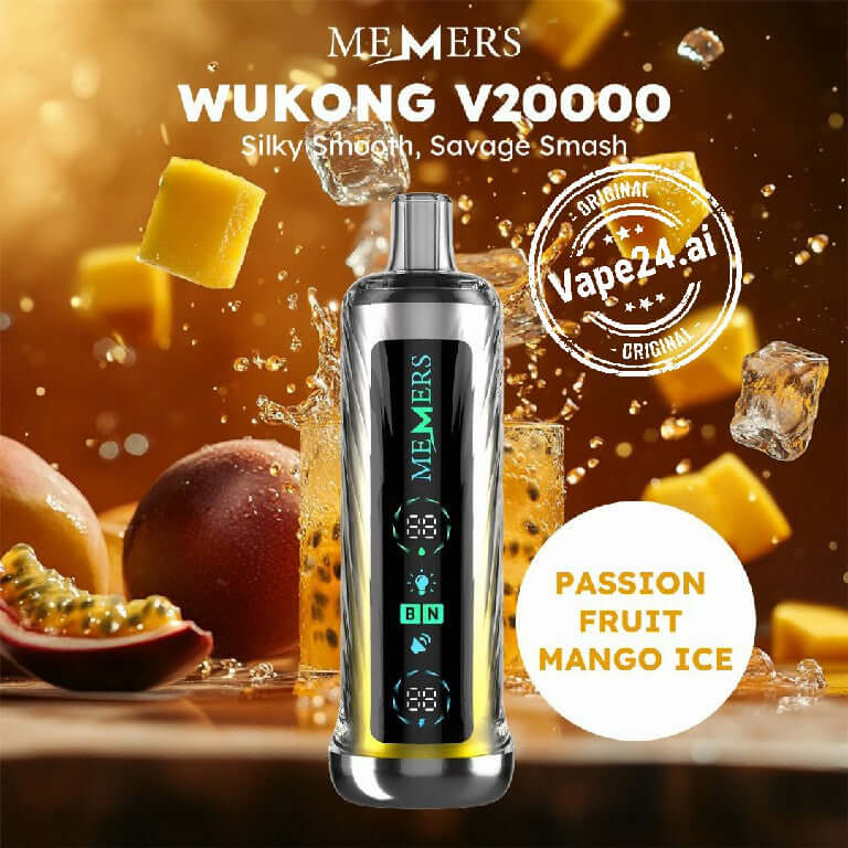 MEMERS Wukong V20K Shisha Vape – 20,000 Puffs in Dubai Flavors: Passion Fruit Mango Ice