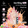 Elfbar Ice King Pro vape device with peach ice flavor on a black background