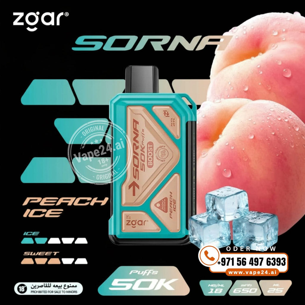 ZGAR Sorna 50000 Puffs Disposable Vape 18mg Dubai UAE