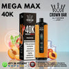 Al-Fakher-Crown-Bar-Mega-Max-40k-Puffs-Peach-Ice