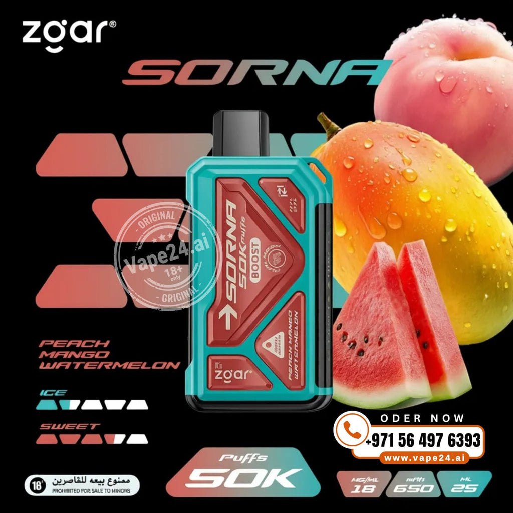 ZGAR Sorna 50000 Puffs Disposable Vape 18mg Dubai UAE