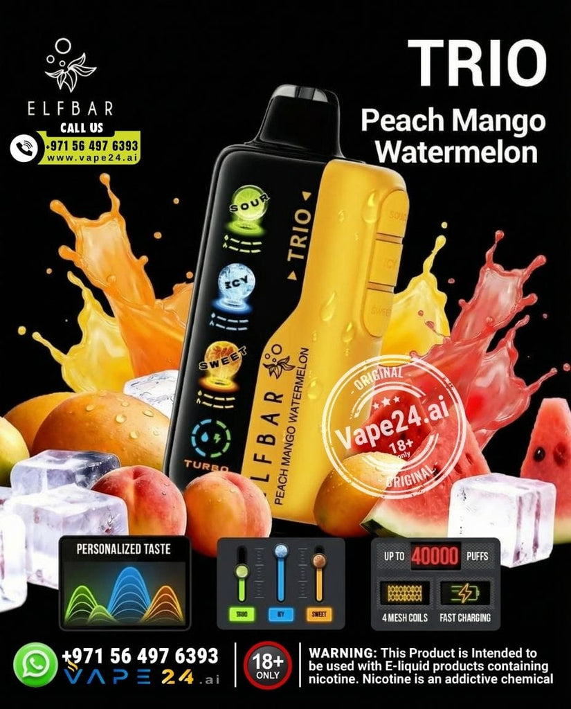ELF BAR Trio 40K Disposable Vape 40000 Puffs – Custom Flavor Modes | Dubai UAE