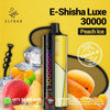 Elf Bar E-Shisha Luxe 30000 Puffs in Peach Ice flavor, offering a vibrant vaping experience in Dubai.