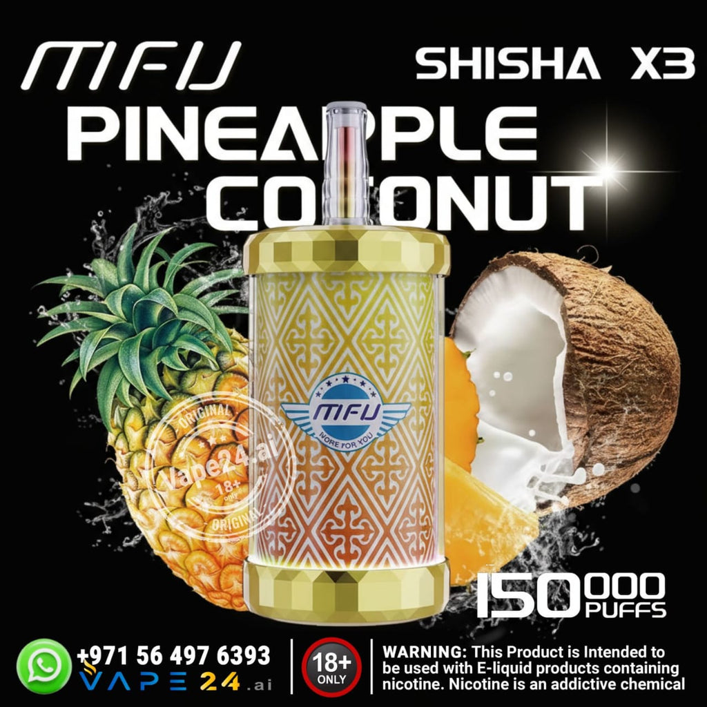 MFU SHISHA X3 – 150,000 Puffs Hookah-Style Disposable Vape Dubai