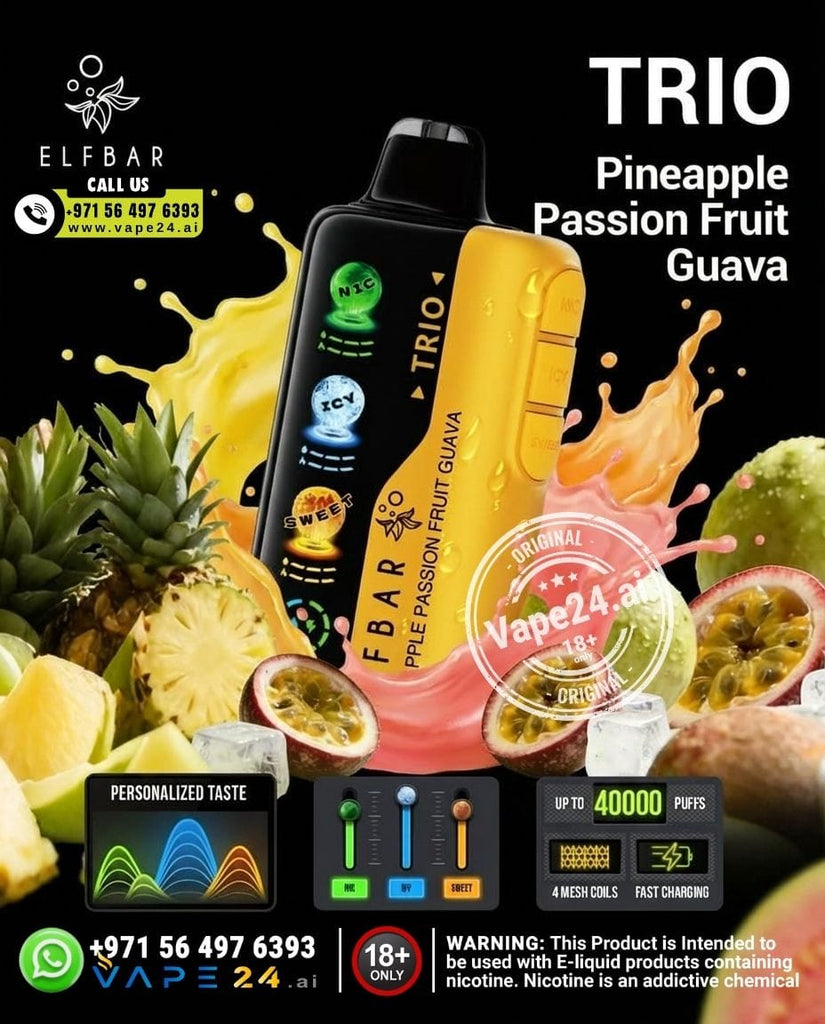 ELF BAR Trio 40K Disposable Vape 40000 Puffs – Custom Flavor Modes | Dubai UAE
