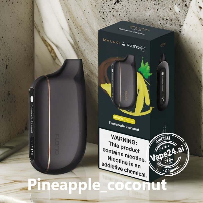 Malaki Flonq 10000 Puffs Max Smart 2% Nicotine Vape in Dubai Flavors ::: Pineapple coconut vape24.ai