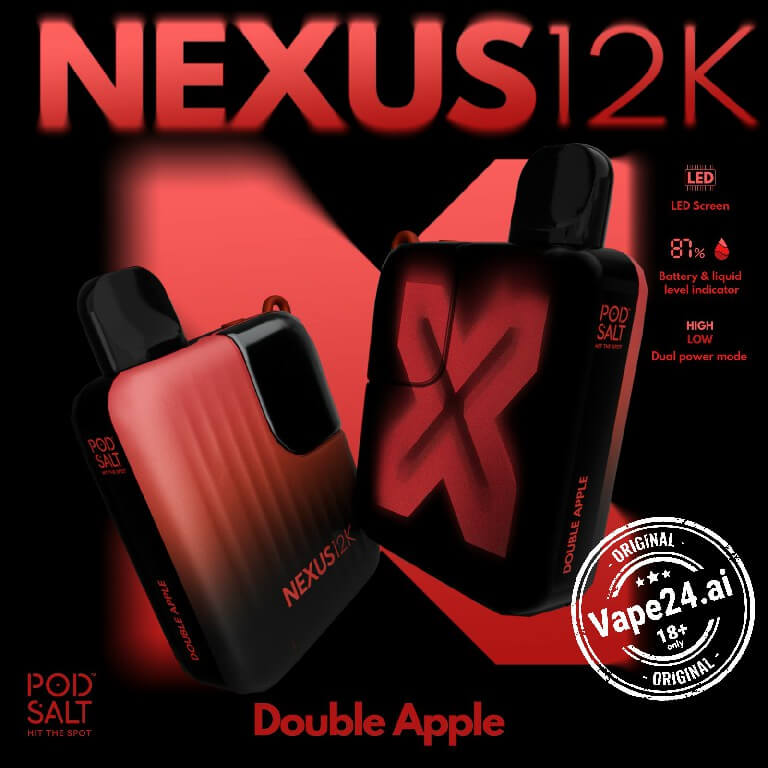 Buy Pod Salt Nexus 12000 Puffs Disposable Vape in Dubai UAE FLAVOR ::: Double Apple