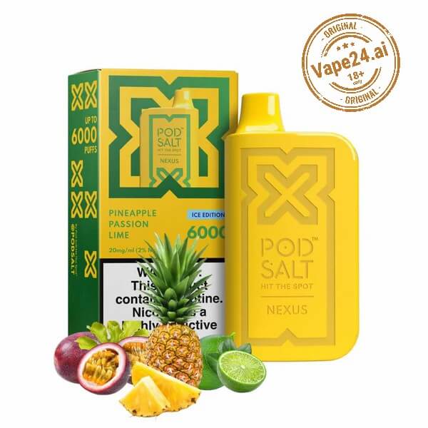 Pod Salt Nexus 6000 Puffs 20mg Disposable Vape - Dubai UAE Flavors ::: Pineapple Passion Lime