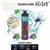 R&M Shisha Beast 20000 Puffs Disposable Vape Device in Grape Mint Flavor with Express Delivery in Dubai