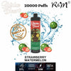 R&M Shisha Beast 20000 Puffs Disposable Vape Strawberry Watermelon Flavor in Dubai with 10% Discount on Full Box Orders