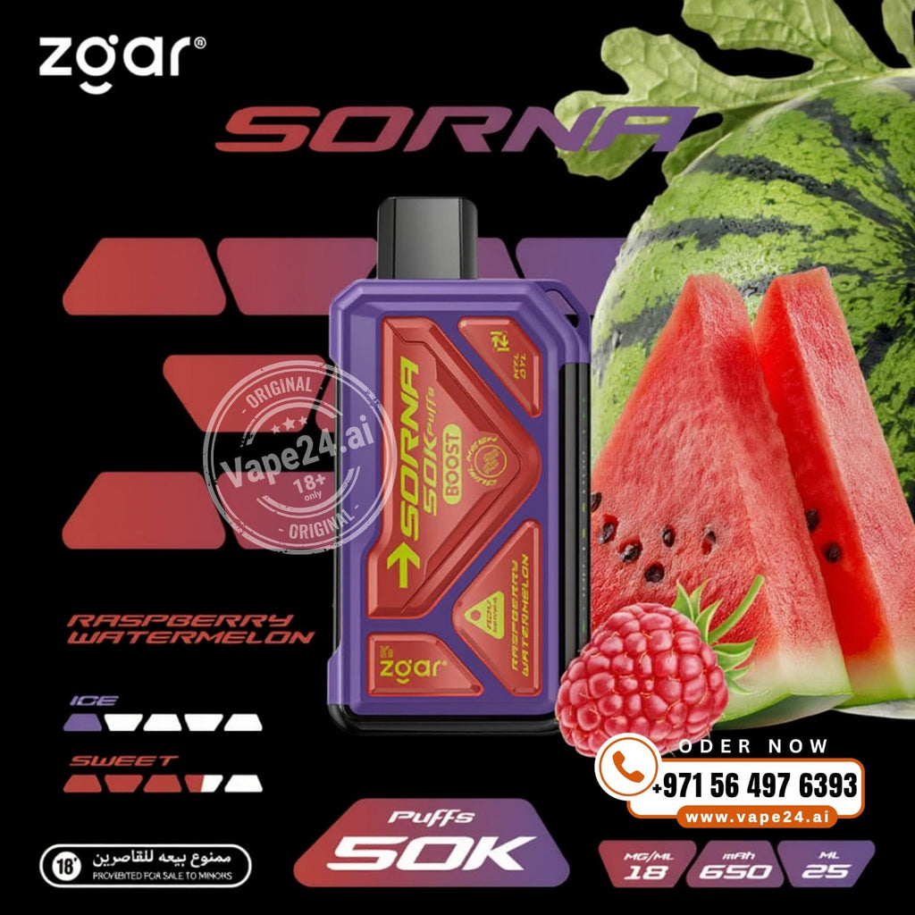 ZGAR Sorna 50000 Puffs Disposable Vape 18mg Dubai UAE