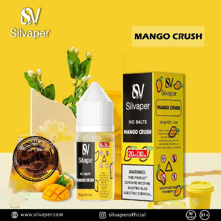 Silvaper Salt Nic 20mg 30ml – Premium E-Liquid in UAE Flavors: Mango Crush