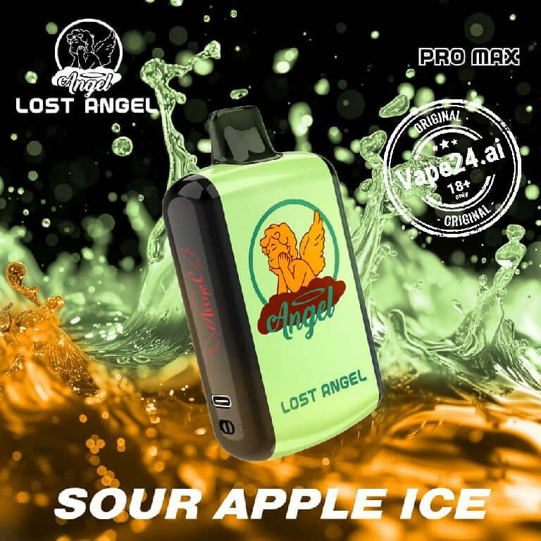 Lost Angel Pro Max 20000 Puffs Vape - Dubai, UAE Flavors: Sour Apple Ice