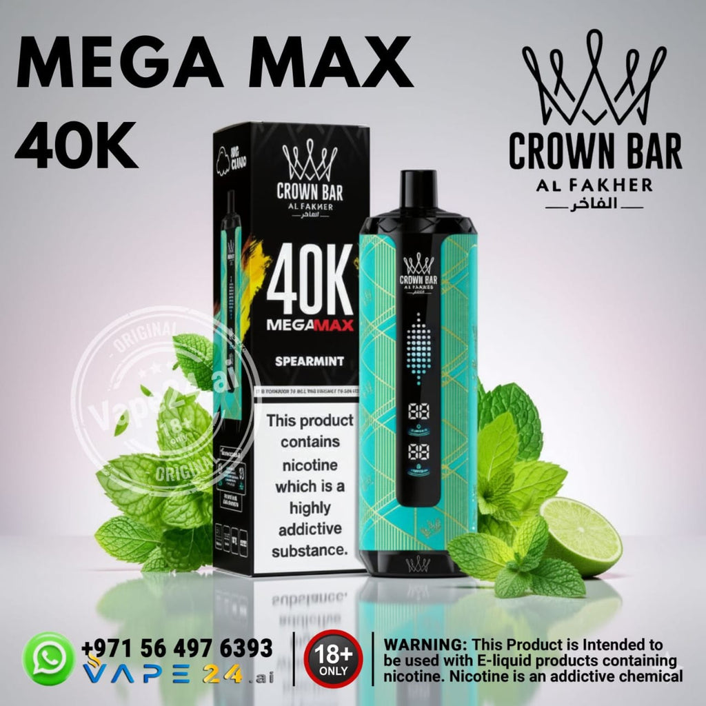Al-Fakher-Crown-Bar-Mega-Max-40k-Puffs-Spearmint