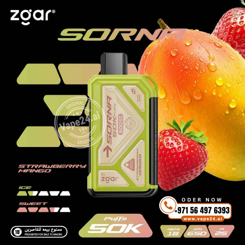 ZGAR Sorna 50000 Puffs Disposable Vape 18mg Dubai UAE