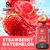 Silvaper strawberry watermelon vape juice with watermelon slices, strawberries, and juice splashes on a colorful background.