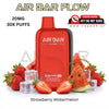 Red Air Bar Flow vape device with strawberry watermelon flavor on a white background