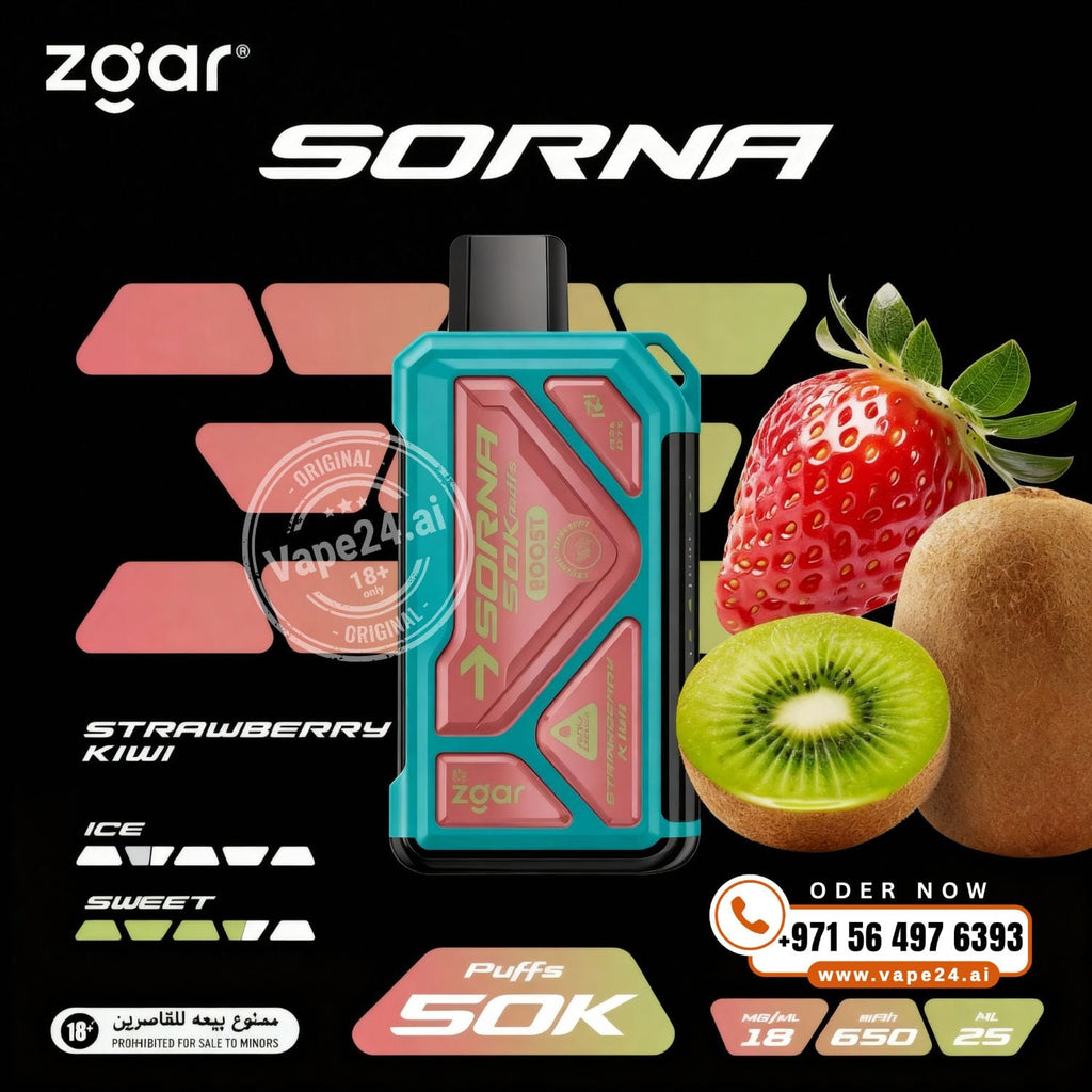 ZGAR Sorna 50000 Puffs Disposable Vape 18mg Dubai UAE
