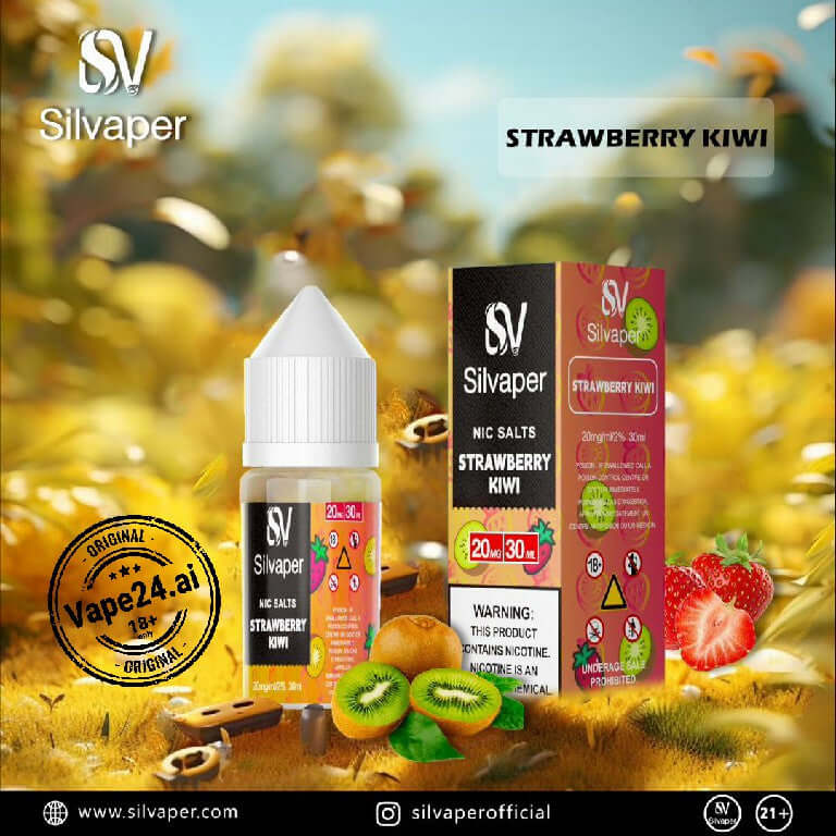 Silvaper Salt Nic 20mg 30ml – Premium E-Liquid in UAE Flavors: Strawberry Kiwi