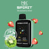 MASKKING SPIRIT 25000 puffs disposable vape with Strawberry Kiwi flavor and vibrant fruit graphics on a green background.