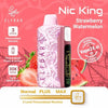 Elfbar Nic King Strawberry Watermelon Disposable Vape with 30k puffs and 3-level personalized nicotine.