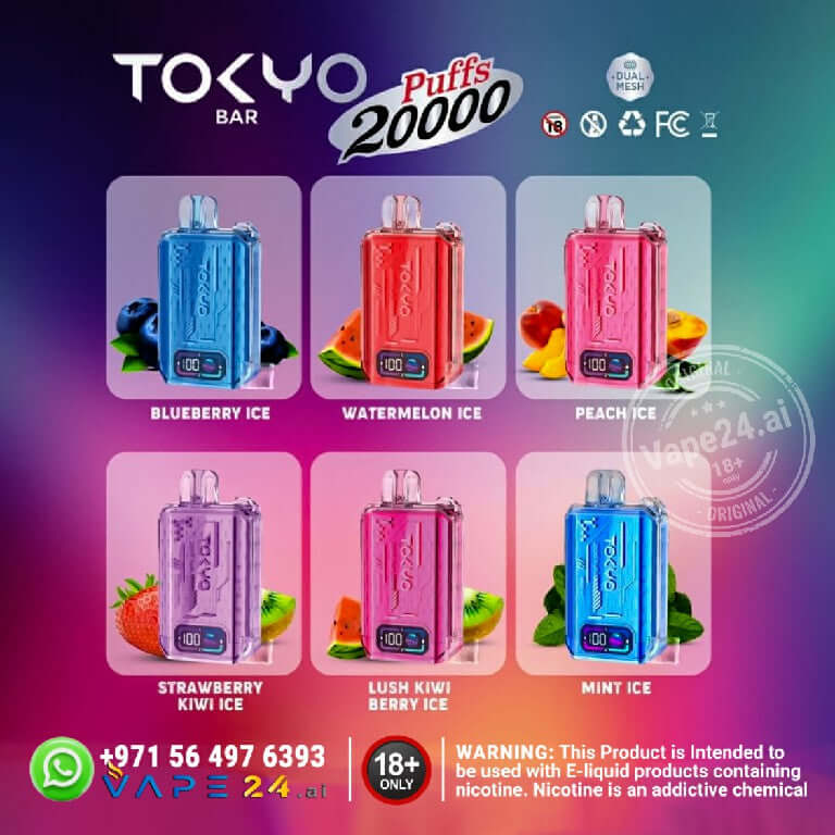 Buy TOKYO Bar 20000 Puffs Disposable Vape in Dubai FLAVOR 