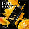 Zahab vape device with mango flavor on a black background