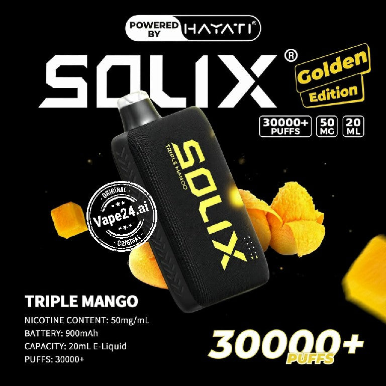Hayati Solix 30000 Puffs Golden Edition Disposable Vape  in Dubai UAE
