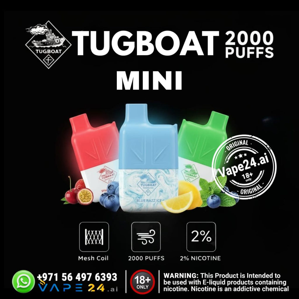 Tugboat Mini 2000 Puffs 2% Disposable Vape in UAE