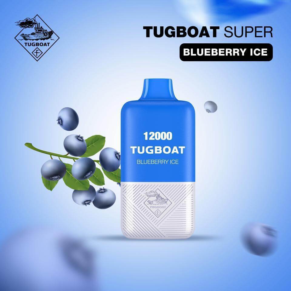 Tugboat Super 12000 Puffs - Best Price in DubaiFlavors-: Blueberry ice