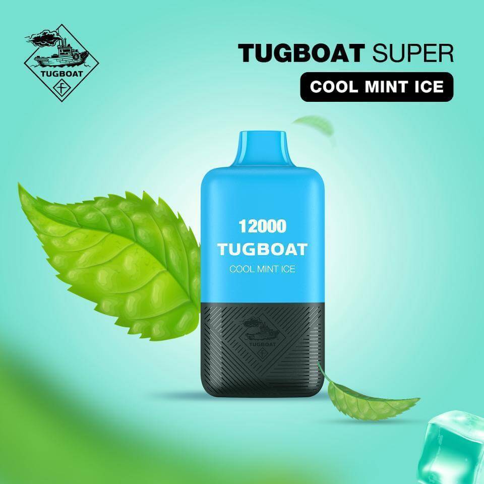 Tugboat Super 12000 Puffs - Best Price in DubaiFlavors-: Cool Mint Ice