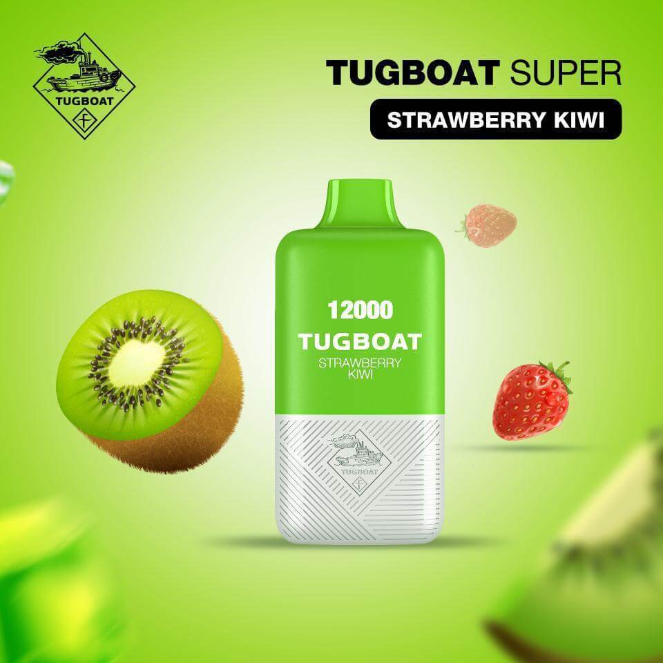 Tugboat Super 12000 Puffs - Best Price in DubaiFlavors-: Strawberry kiwi