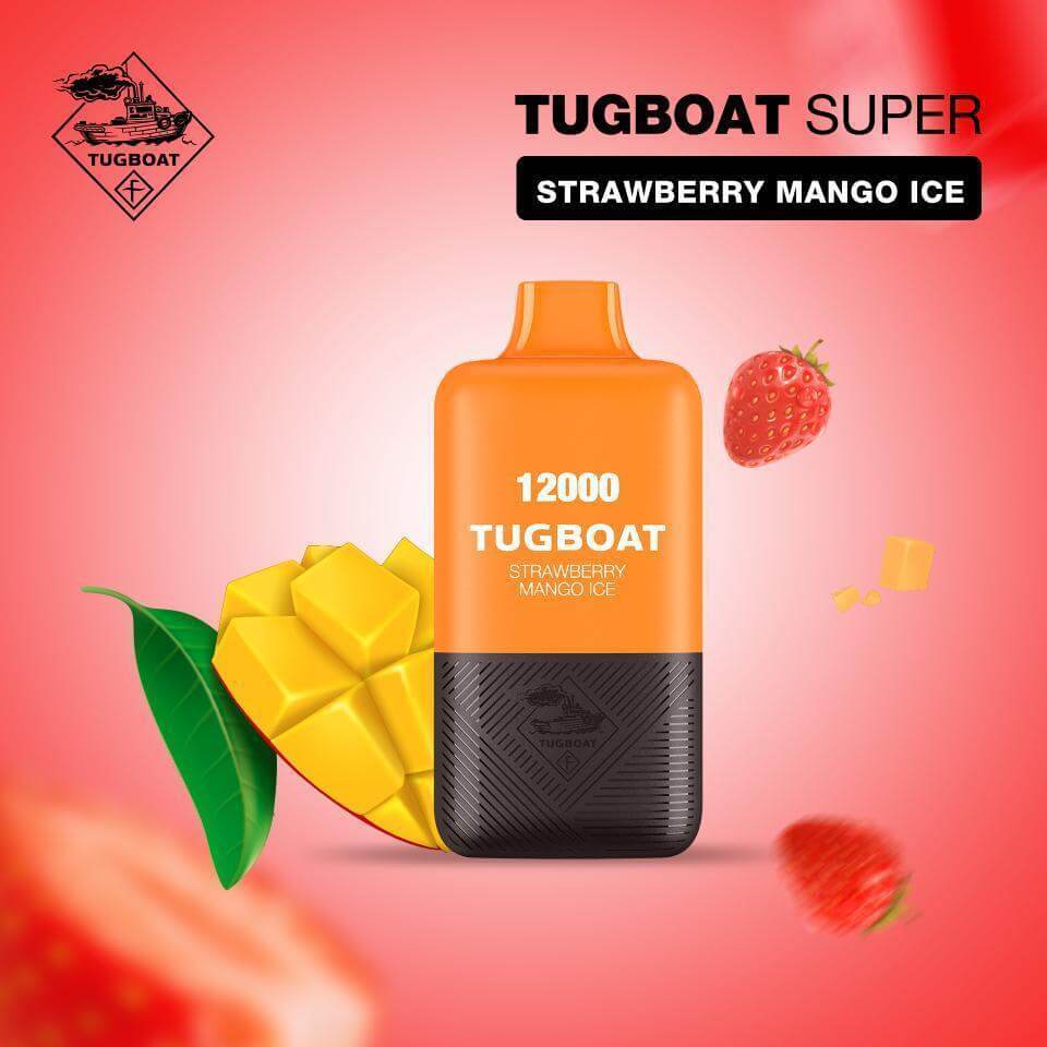 Tugboat Super 12000 Puffs - Best Price in DubaiFlavors-: Strawberry Mango Ice