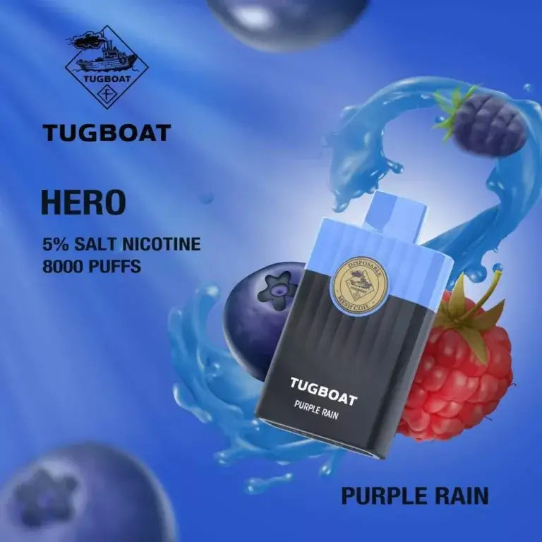 Buy Tugboat Hero 8000 Vape Online - Best Price in UAE Flavors-: Purple Rain