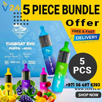 Buy Tugboat Evo 4500 Puffs Disposable Vape Combo (5 Pieces) at the Best Price in Dubai, UAE Online