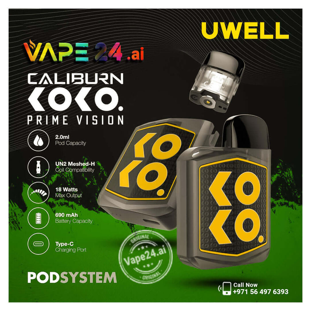 Uwell Caliburn Koko Prime Vision Kit in Dubai vape24.ai Uwell Caliburn Koko Prime Vision Kit in Dubai vape24.ai