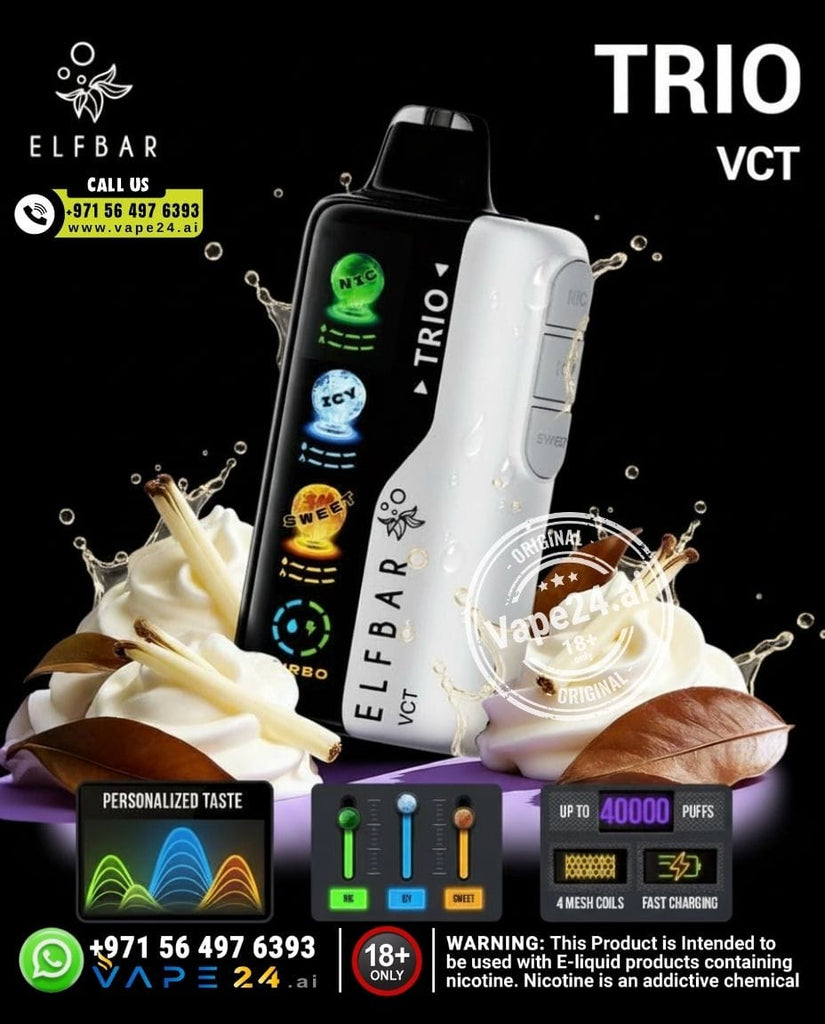 ELF BAR Trio 40K Disposable Vape 40000 Puffs – Custom Flavor Modes | Dubai UAE