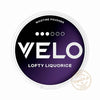 VELO Lofty Liquorice Nicotine Pouches packaging, available for purchase in Dubai, UAE.