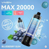 VNSN Max 20,000 Puffs 50MG Disposable Vape in Dubai UAE FLAVOR ::: Blueberry gum