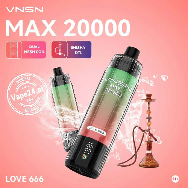 VNSN Max 20,000 Puffs 50MG Disposable Vape in Dubai UAE FLAVOR ::: Love 666