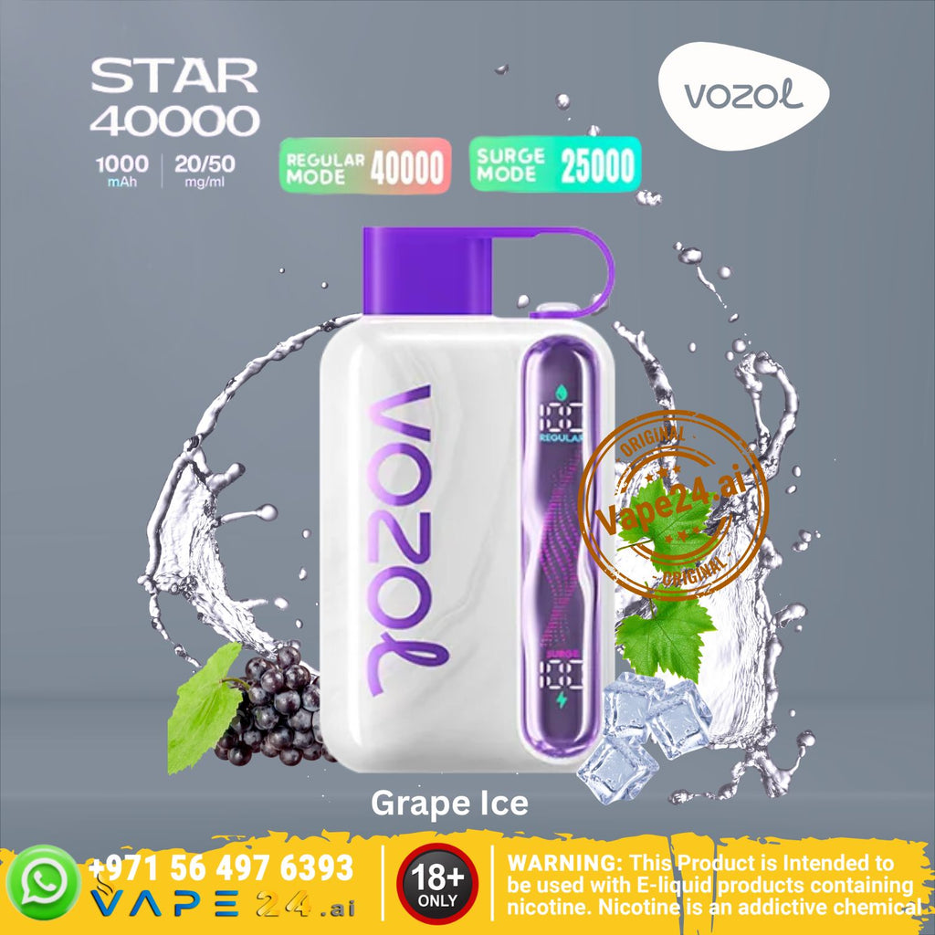 Vozol Star 40k Grape Ice Vozol Star 40000 Puffs | dual mode 40000 puffs bulk disposable vape with wavy screen Vozol Star 40k Grape Ice Vozol Star 40000 Puffs | dual mode 40000 puffs bulk disposable vape with wavy screen
