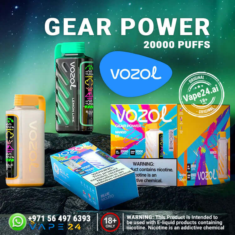 VOZOL Gear Power 20000 Puffs Disposable Vape - Buy in UAEFlavors ::: Blue Mojito