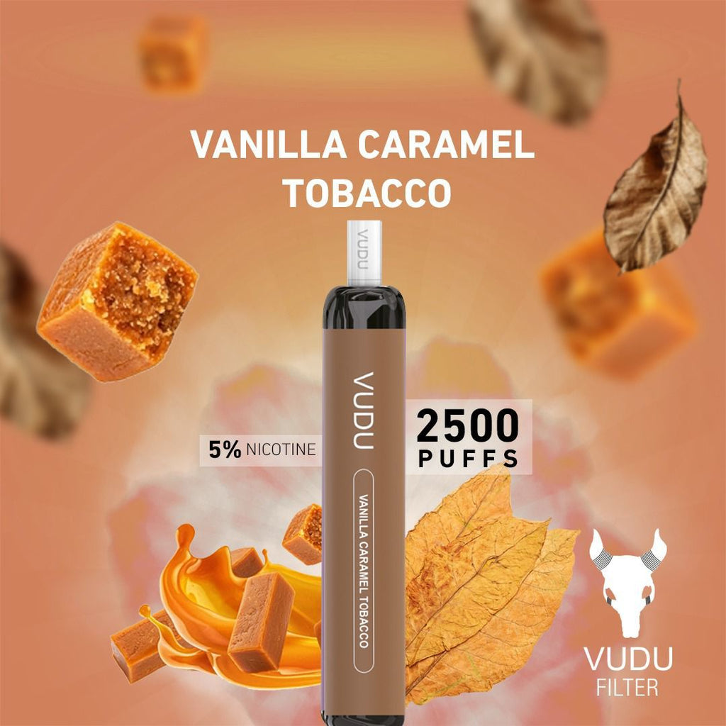 Indulge in 2500 Puffs: VUDU FILTER Best Prices in Dubai UAEFlavors: Vanilla Caramel Tobacco