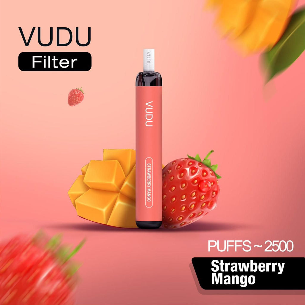 Indulge in 2500 Puffs: VUDU FILTER Best Prices in Dubai UAEFlavors: Strawberry Mango