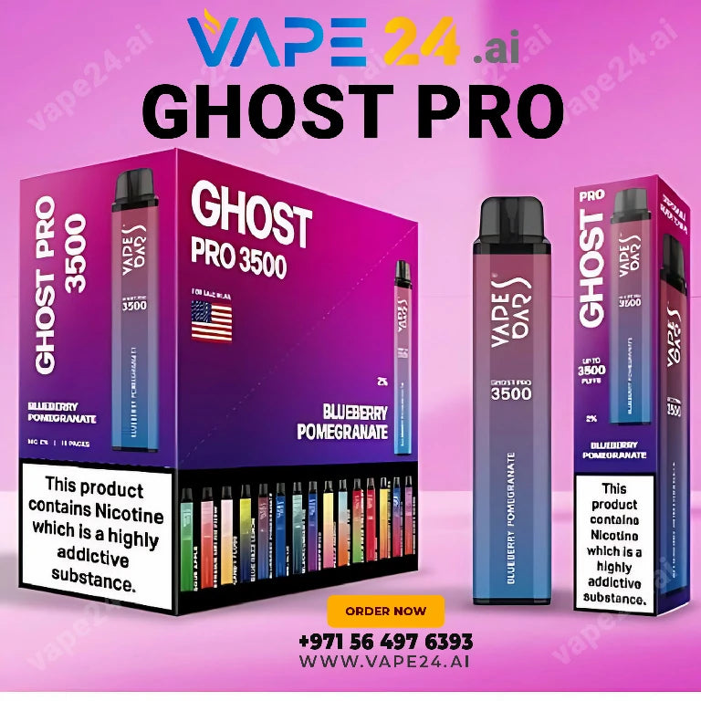 Buy Vape Bar Ghost Pro 3500 | Fast Delivery in UAEFlavors-: Banana Ice